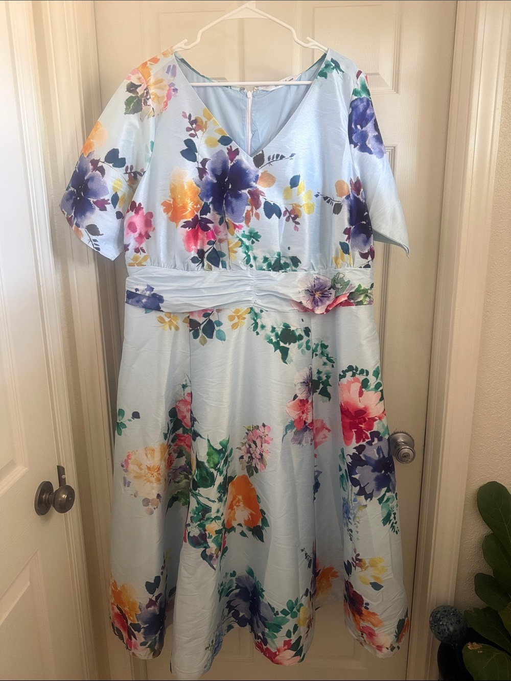 eSHAKTI CUSTOM gorgeous tea party floral party dress~ PLUS